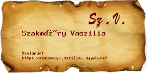 Szakmáry Vaszilia névjegykártya